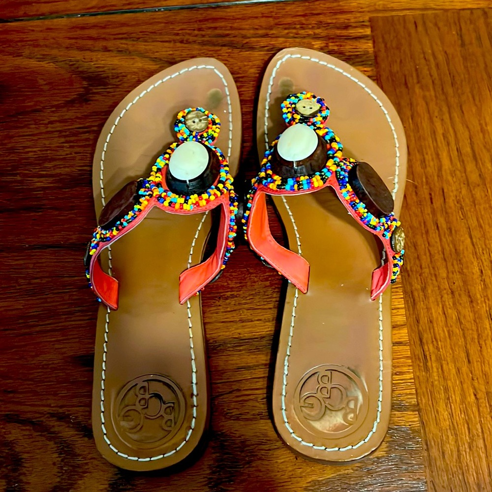 BCBGirls Bistro Sandal in Grapefruit